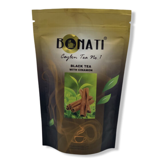 BONATI Ceylon  melnā tēja ar dabīgo kanēli 100 gr.