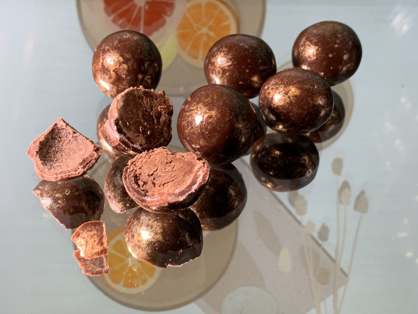 Orange truffle balls