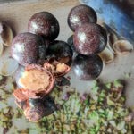 Pistachio truffle balls with amaretto taste